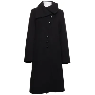 Manteau (Noir) de J&W Polyester, Laine