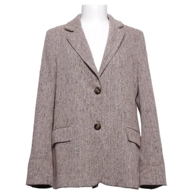 Blazer (Beige, Brown) from Maison Hotel Acrylic, Polyester, Silk, Viscose, Wool