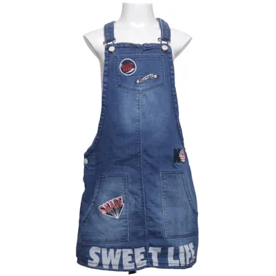 Dungaree dress (Blue, Multicolored) from Smiley World Cotton, Elastane, Polyester