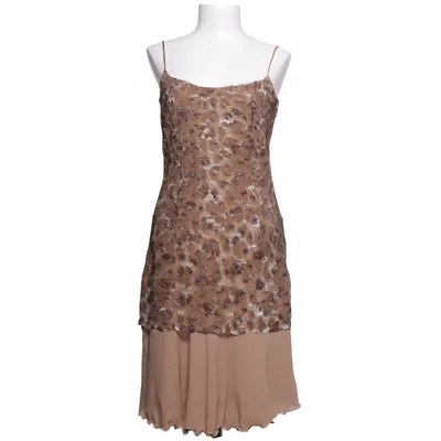 Dress (Brown, Beige) from Marc Cain Polyamide, Silk