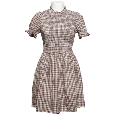 Dress (Brown, White) from Rihoas Cotton