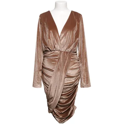 Wrap dress (Brown) from Allyson Elastane, Polyester