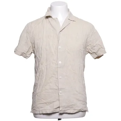 Kortærmet skjorte (Beige) fra Lindbergh White Bomuld, Linned