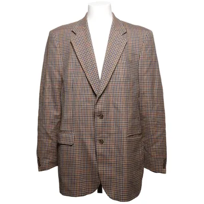 Kavaj (Beige, Brun, Blå) från Marks & Spencer Viskos, Ull