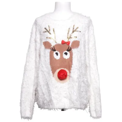 Kersttrui (Wit, Bruin, Rood) van A.M.London Acryl, Polyamide