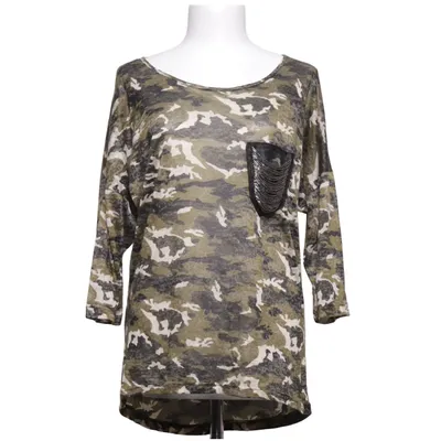 Long sleeve T-shirt (Green, Multicolored) from Imitz Polyester, Viscose