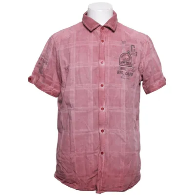 Korte mouwen shirt (Rood) van Camp David Katoen, Linnen