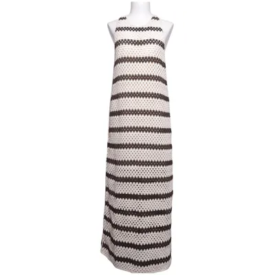 Maxikjole (Hvid, Brun) fra Massimo Dutti Bomuld, Polyester, Viscose