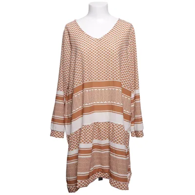 Dress (Brown, White) from F. Fashion Elastane, Viscose