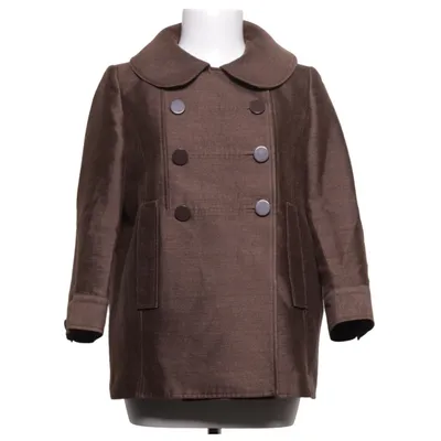Coat (Brown) from H&M Cotton, Polyester, Silk, Viscose