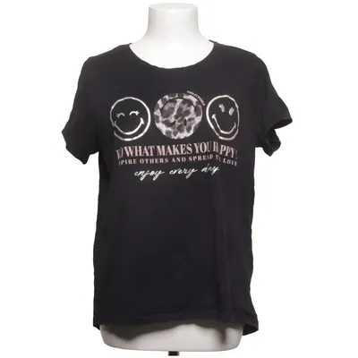 T-shirt (Zwart) van Smiley World Katoen