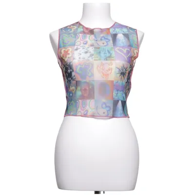 Top (Meerkleurig) van The Ragged Priest Elastaan, Gerecycled polyester