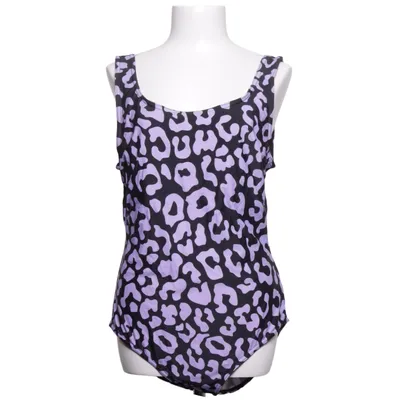 Badpak (Lila, Zwart) van Ulla Popken Elastaan, Polyamide, Polyester
