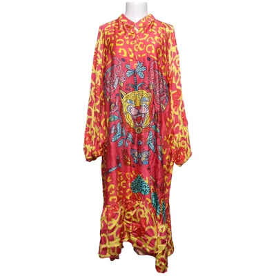 Maxi jurk (Rood, Geel, Meerkleurig) van Miss Goodlife