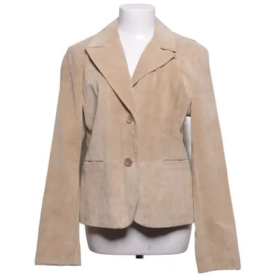 Leather blazer (Beige) from Saki Puls