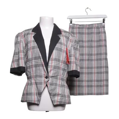 Tailleur jupe (Gris, Blanc, Rouge) de Hardob Acétate, Coton