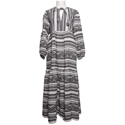 Maxi jurk (Zwart, Wit) van Pearl & Caviar Katoen