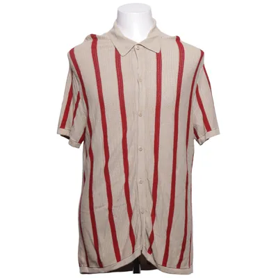 Chemise à manches courtes (Beige, Rouge) de Bershka