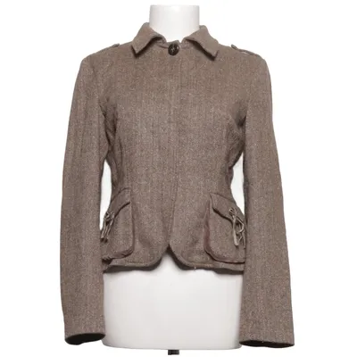Blazer (Bruin) van Schumacher Acetaat, Elastaan, Polyamide, Zijde, Wol
