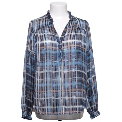 Blouse (Blue, Brown, White) from Sud Express Metallic fiber, Polyester