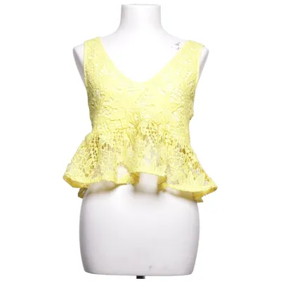 Top péplum (Jaune) de Zara Collection Élasthane, Polyester