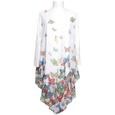 Blus (Vit, Flerfärgad) från Al Paradise Elastan, Polyester, Viskos