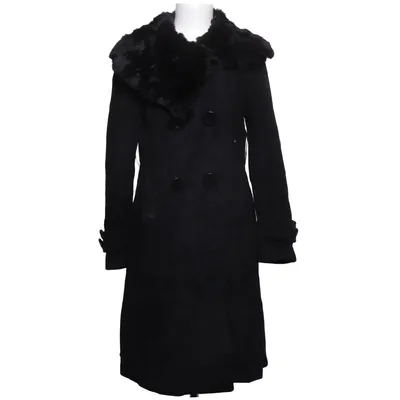 Coat (Black) from Preziosa Polyamide, Polyester, Wool