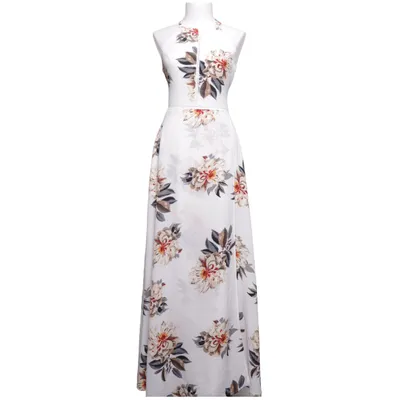 Maxi jurk (Wit, Meerkleurig) van Simplee