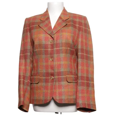Blazer (Red, Orange, Brown) from DAKS Signature Linen, Silk, Wool