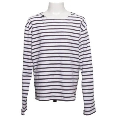 Langarmshirt (Weiß, Blau) von Voile Bleue Baumwolle