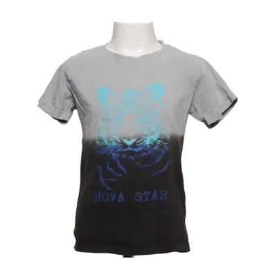 T-shirt (Gris, Bleu) de Nova Star Coton