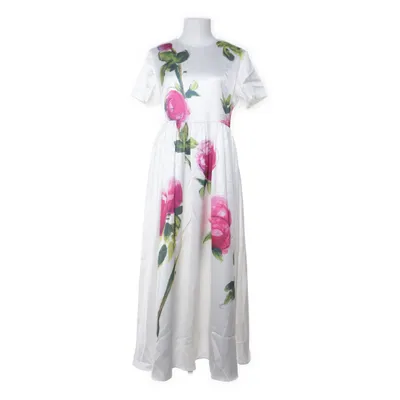 Maxi dress (White, Multicolored) from Sunfere Polyester