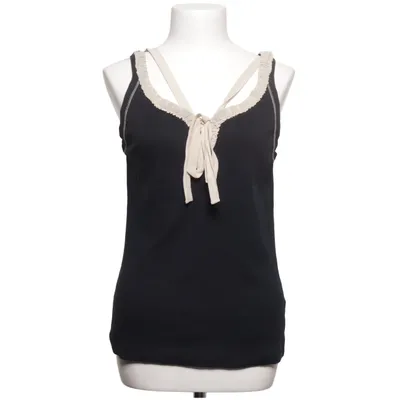 Tanktop (Zwart, Beige) van Fabiana Filippi Katoen, Elastaan, Zijde