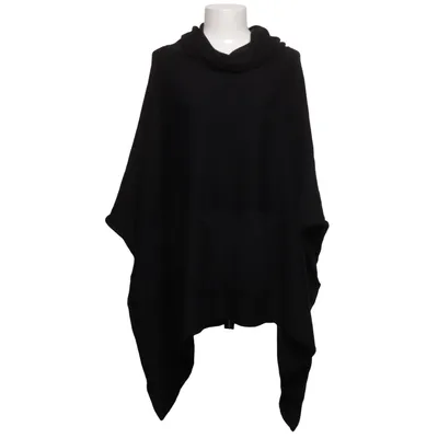 Poncho (Schwarz) von Eileen Fisher Merinowolle