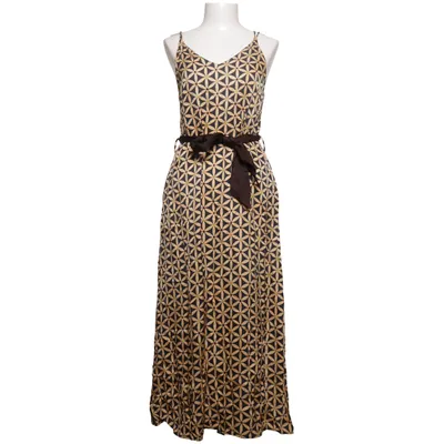 Långklänning (Blå, Beige, Brun) från Surkana Elastan, Polyester, Viskos