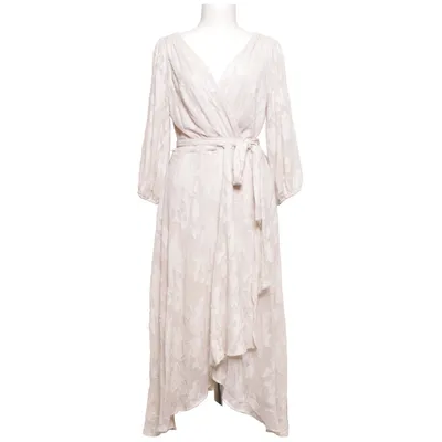 Slå-om-kjole (Beige) fra DKNY Metallfiber, Polyester