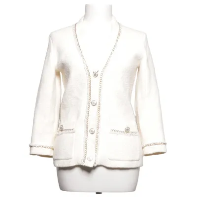 Cardigan (Wit) van Maje Katoen, Elastaan, Polyamide