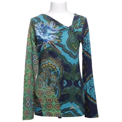Haut (Bleu, Vert, Multicolore) de Desigual Coton, Viscose