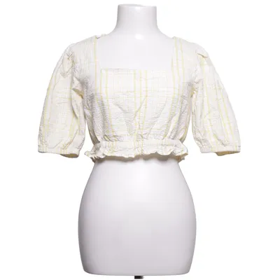 Crop top (Geel, Wit) van Queen of Jetlags x NA-KD Katoen