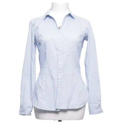 Shirt (Blauw, Wit) van H&M Modern Classic Katoen, Elastaan, Polyamide, Polyester