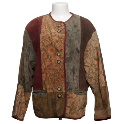 Lederjacke (Braun, Grün, Rot) von Ashley Brooke Leder, Polyester