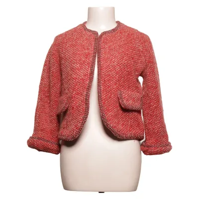 Kofta (Röd, Vit) från Zara Knitwear Mohair, Polyester, Ull