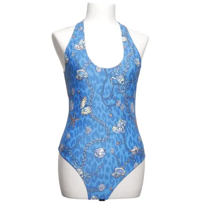 Maillot de bain une pièce (Bleu, Multicolore) de Ganni Élasthane, Polyamide