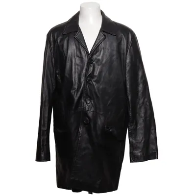 Lederjacke (Schwarz) von Miguel Berbel Leder, Polyamid, Wolle
