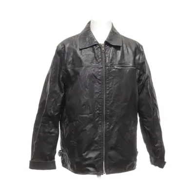 Läderjacka (Svart) från Janbell Bomull, Skinn, Polyamid