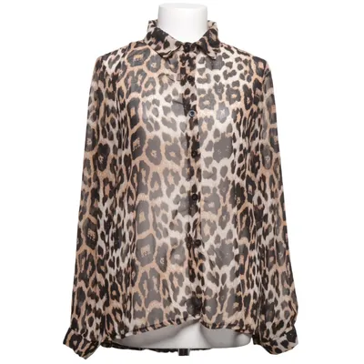 Blouse (Beige, Black) from Caliente Cotton, Polyester