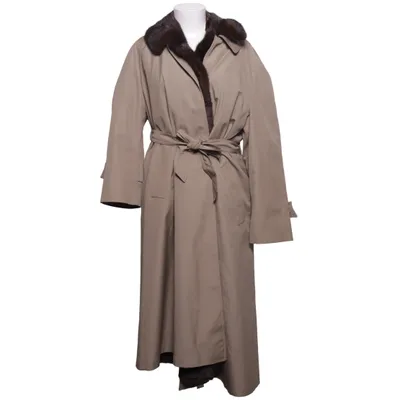 Trenchcoat (Beige, Brun) från Saga Mink Päls, Polyester