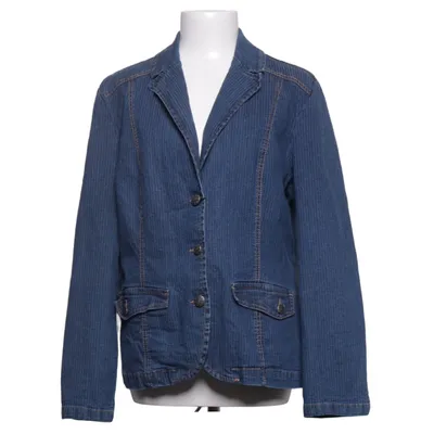 Denimjakke (Blå, Hvid) fra Gina Benotti Bomuld, Elastan, Polyester