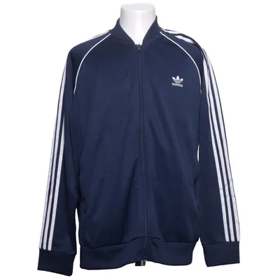 Träningsjacka (Blå, Vit) från Adidas Bomull, Återvunnen polyester