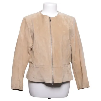 Læderjakke (Beige) fra Jofama Ruskind, Læder
